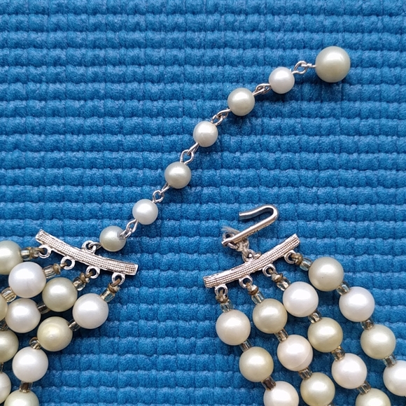 Vintage signed "Japan" bib bohemian necklace - Picture 6 of 6